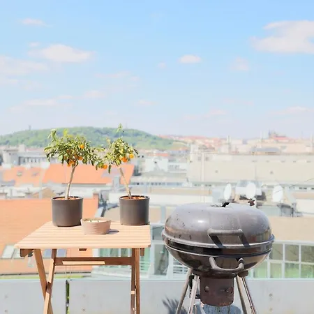 Luxury Penthouse With Heated Floors, Castle Views & Rooftop Terrace * Прага